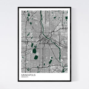 Minneapolis City Map Print