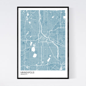 Minneapolis City Map Print