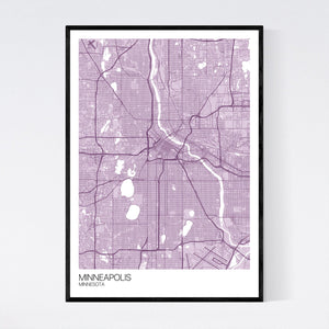 Minneapolis City Map Print