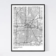 Load image into Gallery viewer, Minneapolis City Map Print