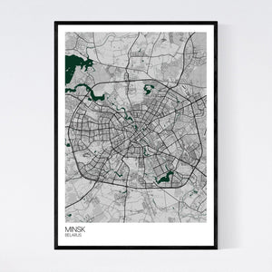 Minsk City Map Print