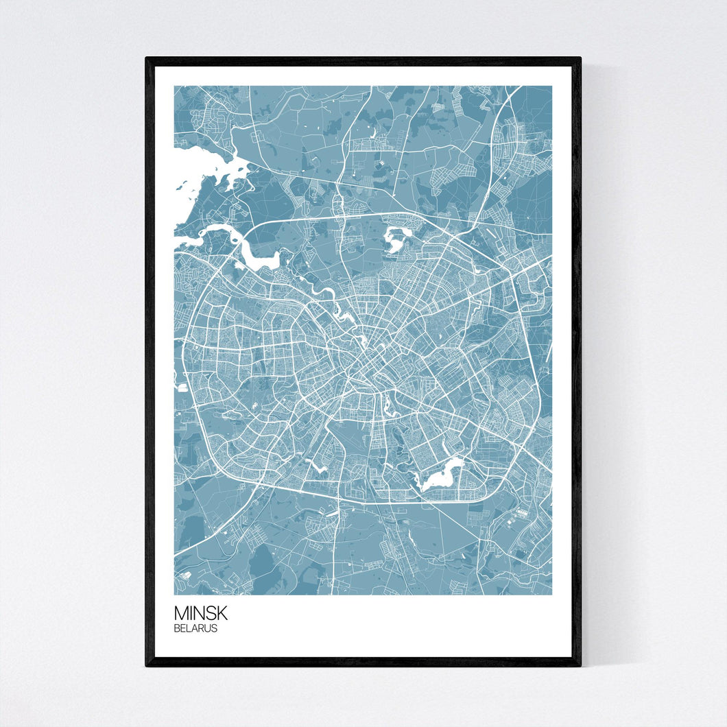 Minsk City Map Print