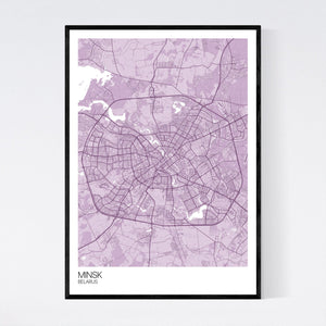Minsk City Map Print