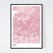 Load image into Gallery viewer, Minsk City Map Print