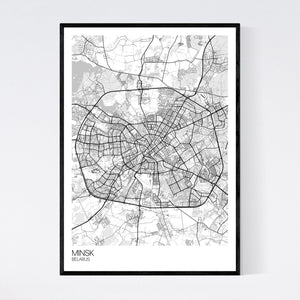 Minsk City Map Print