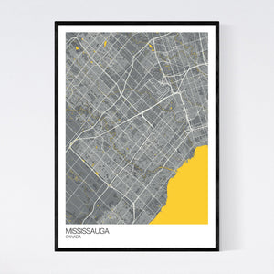 Mississauga City Map Print