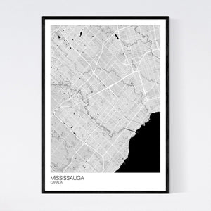 Mississauga City Map Print