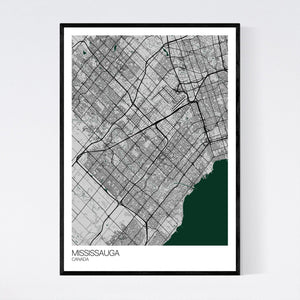 Mississauga City Map Print