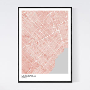 Mississauga City Map Print