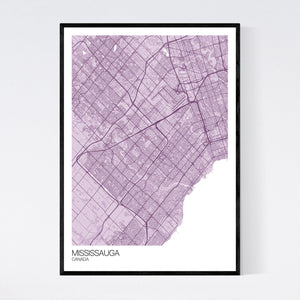 Mississauga City Map Print