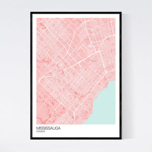 Mississauga City Map Print