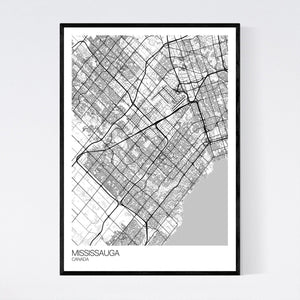 Mississauga City Map Print