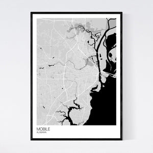 Mobile City Map Print