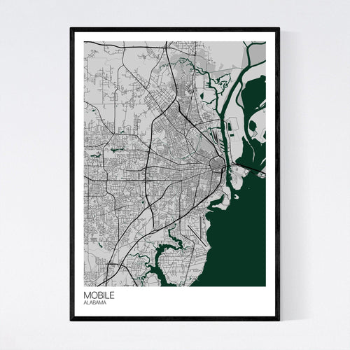 Map of Mobile, Alabama