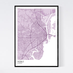 Mobile City Map Print