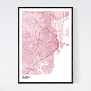 Mobile City Map Print