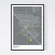 Load image into Gallery viewer, Modesto City Map Print