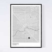 Load image into Gallery viewer, Modesto City Map Print