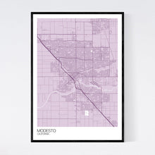 Load image into Gallery viewer, Modesto City Map Print