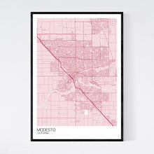 Load image into Gallery viewer, Modesto City Map Print
