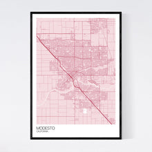 Load image into Gallery viewer, Modesto City Map Print