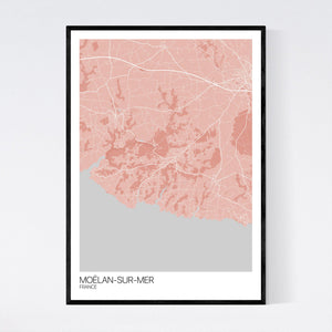 Moëlan-sur-Mer City Map Print