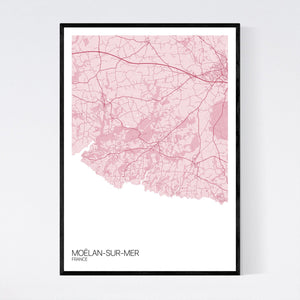 Moëlan-sur-Mer City Map Print