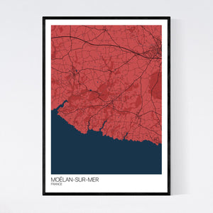 Moëlan-sur-Mer Map Print