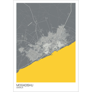Map of Mogadishu, Somalia