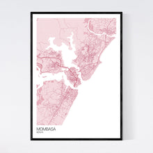Load image into Gallery viewer, Mombasa City Map Print