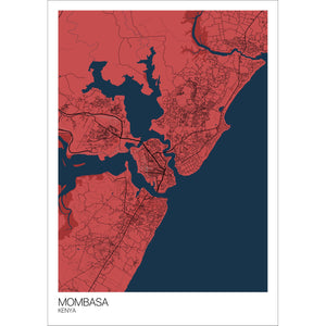 Map of Mombasa, Kenya