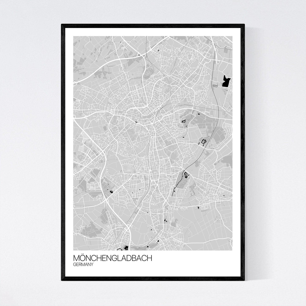 Mönchengladbach City Map Print