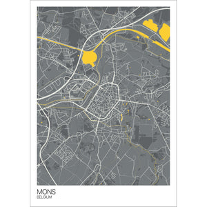 Map of Mons, Belgium