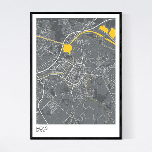 Map of Mons, Belgium