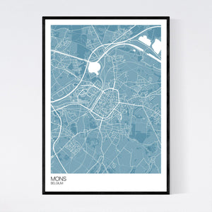 Mons City Map Print