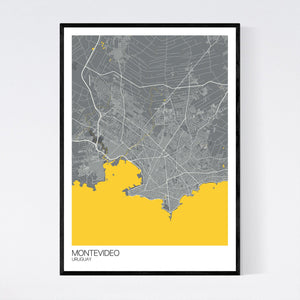 Montevideo City Map Print