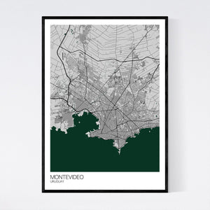 Montevideo City Map Print