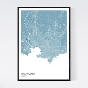 Montevideo City Map Print