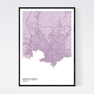 Montevideo City Map Print