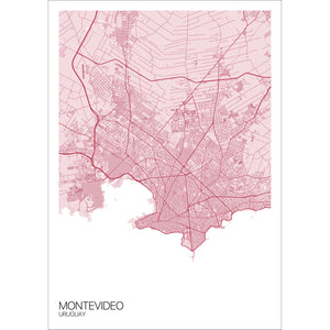 Map of Montevideo, Uruguay