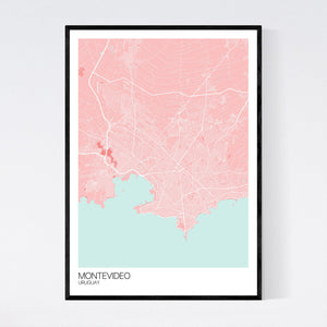 Montevideo City Map Print