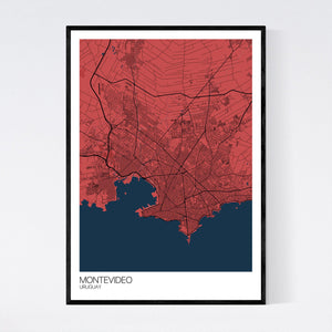 Montevideo City Map Print
