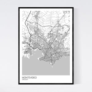 Montevideo City Map Print