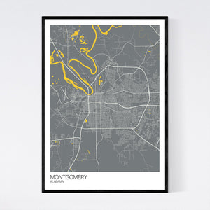 Montgomery City Map Print