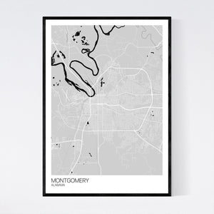 Montgomery City Map Print