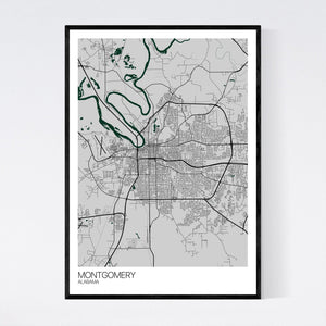 Montgomery City Map Print