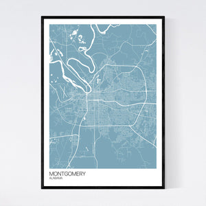 Montgomery City Map Print