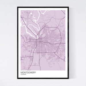 Montgomery City Map Print