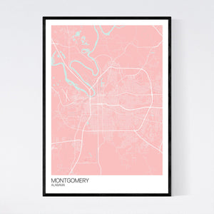 Montgomery City Map Print