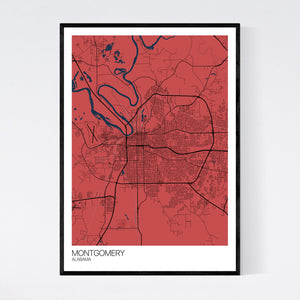 Montgomery City Map Print